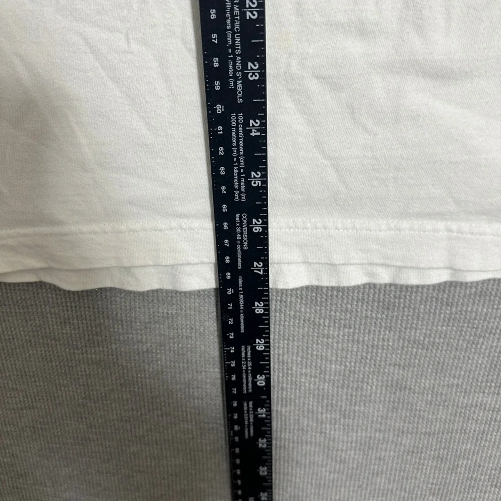 Fox Racing Riders Co Graphic T-Shirt All Over Print Y2K White Black Mens Large